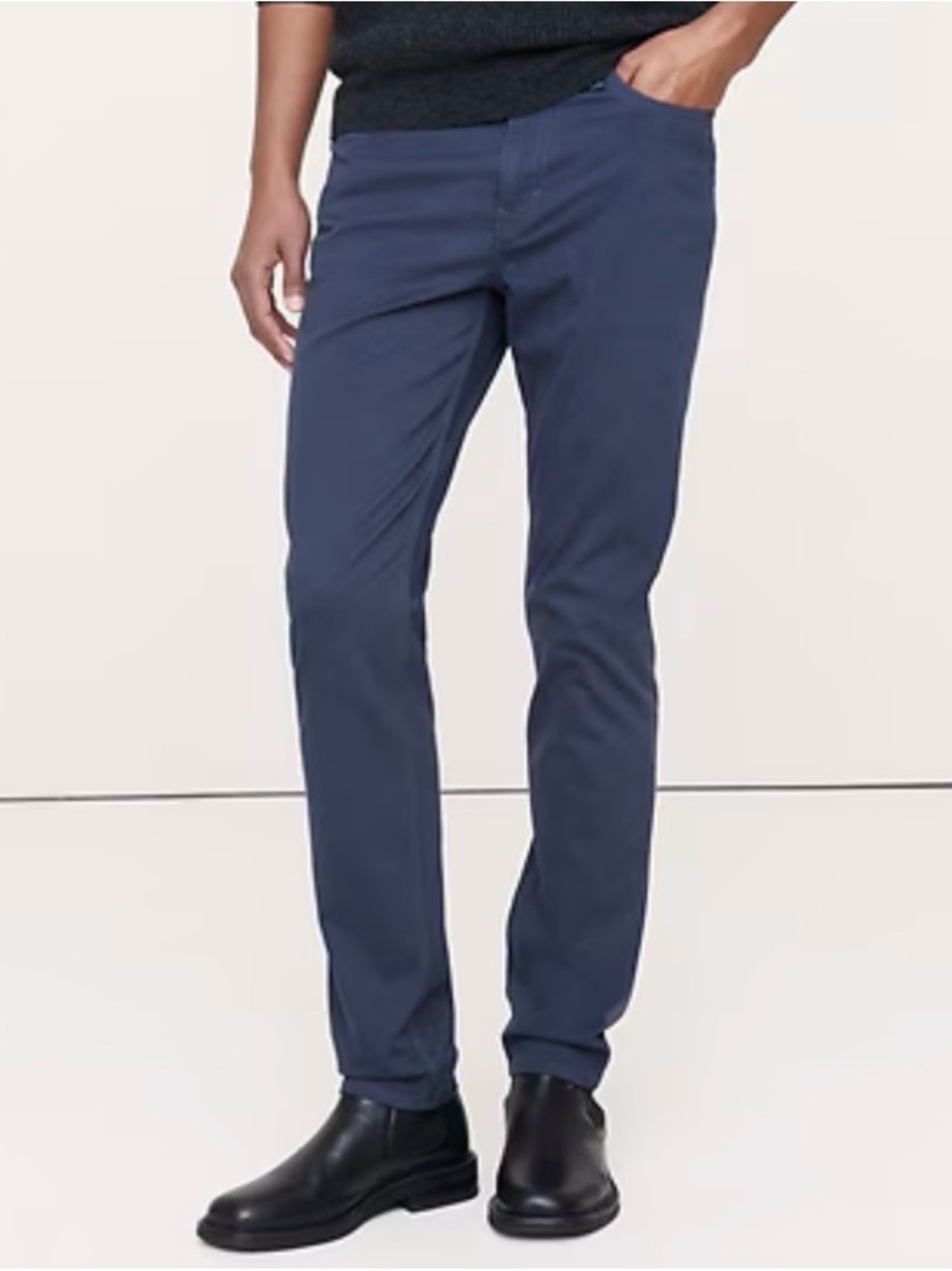 Banana Republic Cotton Chino Trouser Traveler Pants Navy Blue Size 36x32